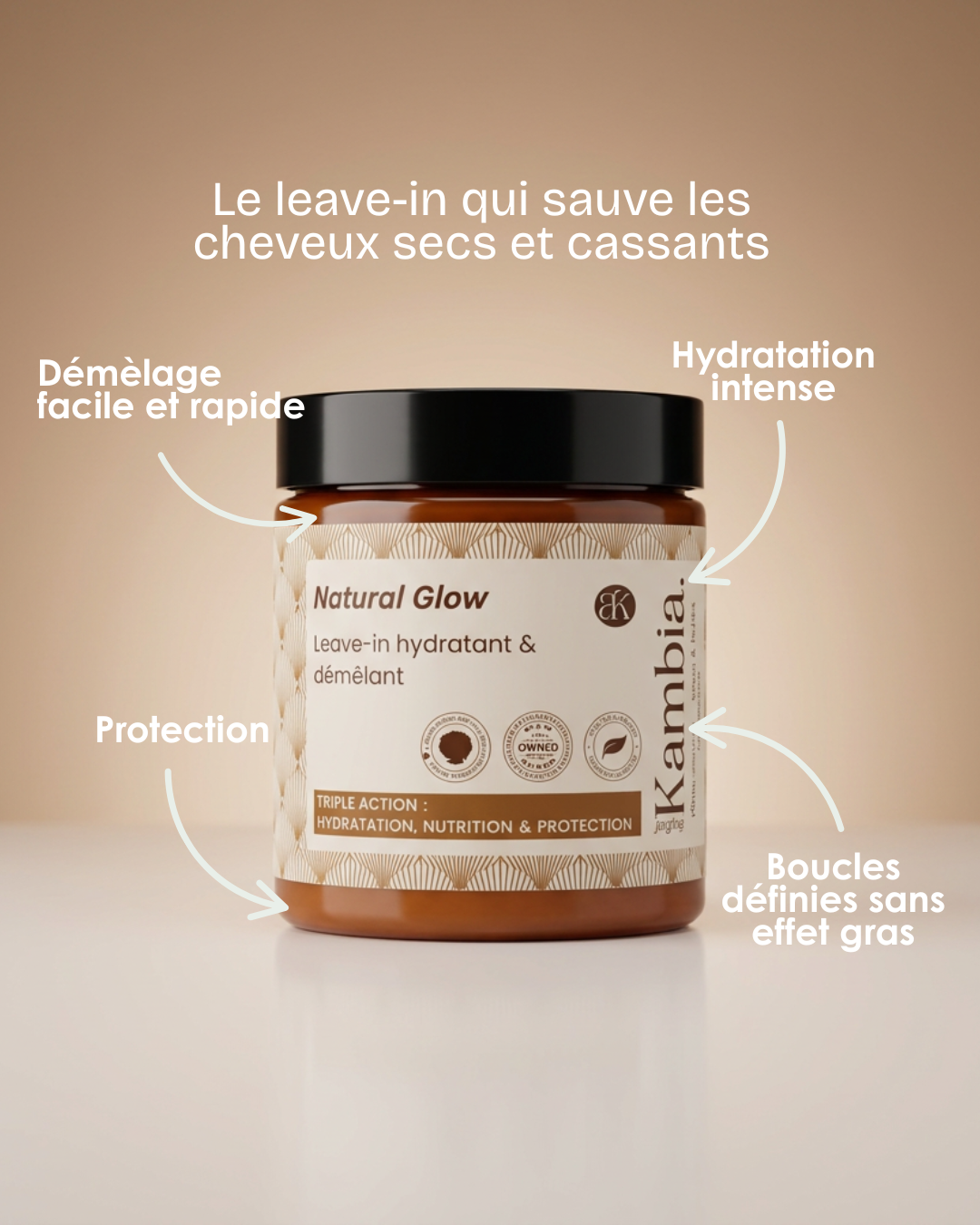 Leave-In Hydratant Cheveux Crépus 250 ml – Natural Glow