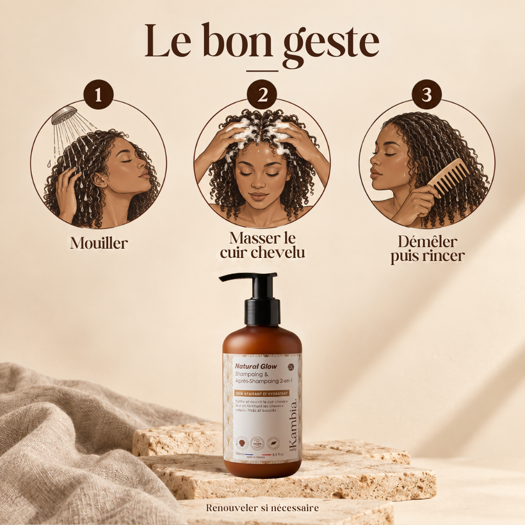 Shampoing 2-en-1 – Apaisant & Hydratant | Natural Glow