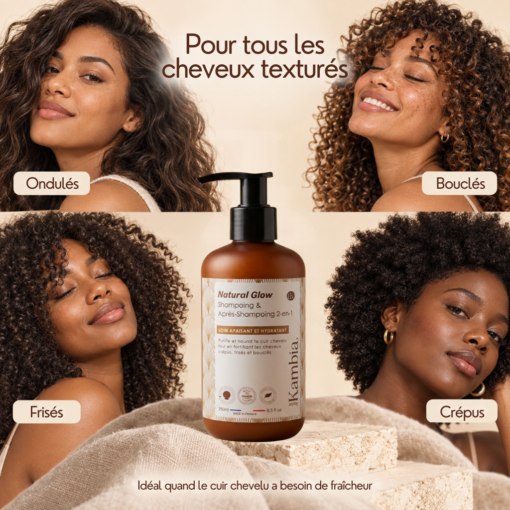 Shampoing 2-en-1 – Apaisant & Hydratant | Natural Glow