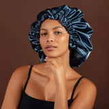 Bonnet en Satin Réversible avec Cordon Réglable – TU