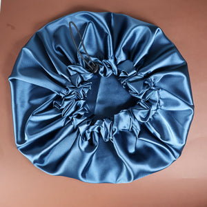 Bonnet en Satin Réversible avec Cordon Réglable – TU