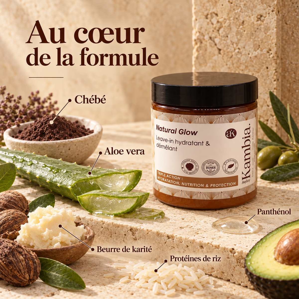 Leave-In Hydratant Cheveux Crépus 250 ml – Natural Glow
